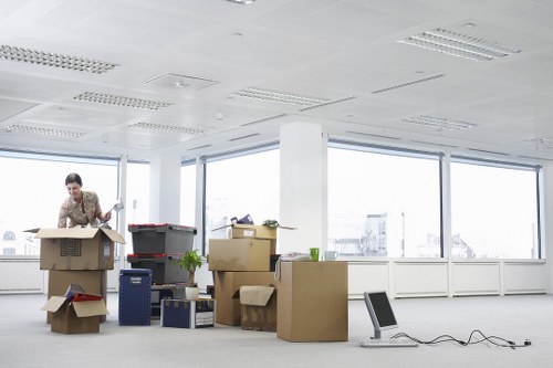 Relocation team planning the office move